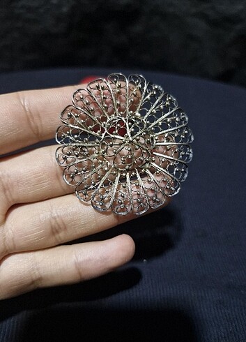Sterling silver Eski Antika Gümüş El İşi Broş
