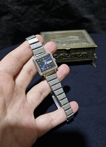  Beden lacivert Renk Orijinal Vintage Seiko Hi Beat Otomatik Kadın Kol Saati