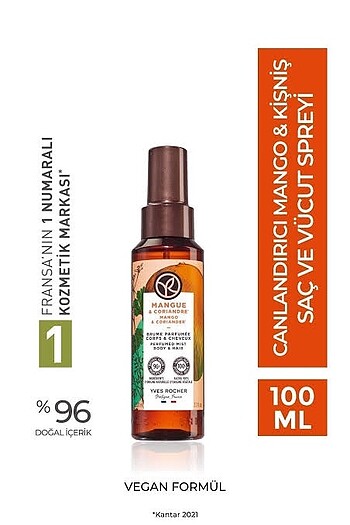 yves rocher saç & vücut spreyi