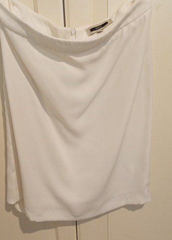 İpekyol Beyaz Midi Drapeli Kadın Etek - Görsel 2