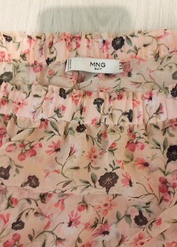 Mango Pembe Bohem Renkli Mini Bluz - Görsel 3