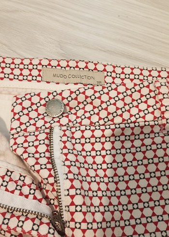 Mudo düğmeli Baskılı Mini Etek - Görsel 3