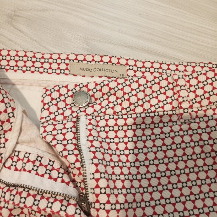 Mudo düğmeli Baskılı Mini Etek - Görsel 3