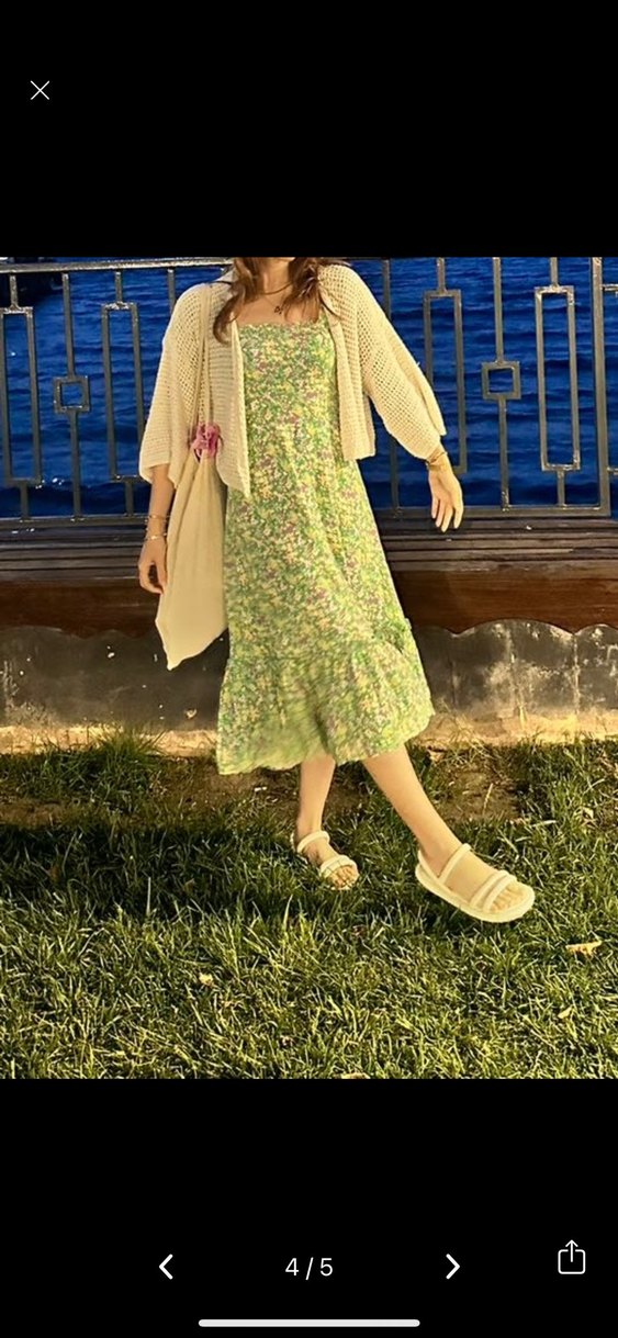 LCW çiçekli elbise - Görsel 4