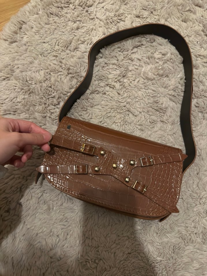 Kahverengi Deri Kadın Çanta - Görsel 2