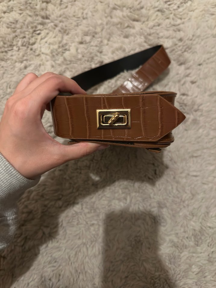 Kahverengi Deri Kadın Çanta - Görsel 5