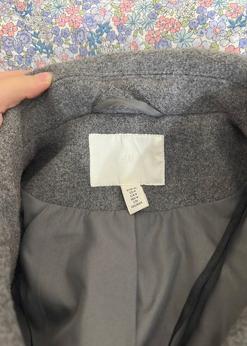 HM Gri Uzun Kesim Kadın Kaban - Görsel 4