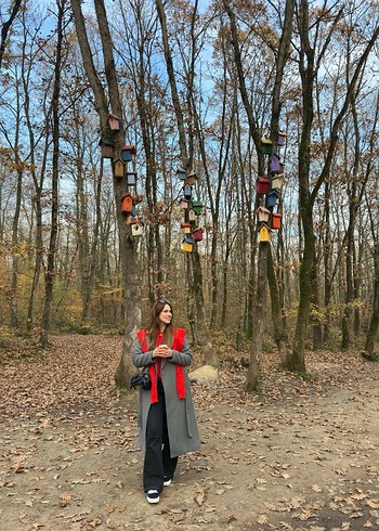 HM Gri Uzun Kesim Kadın Kaban - Görsel 6