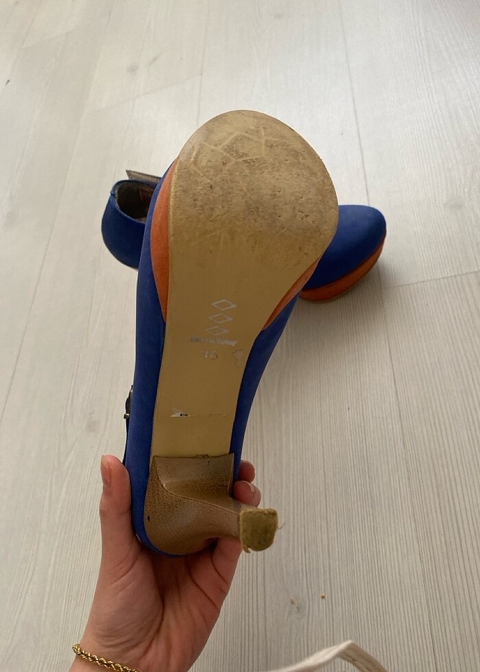 Mavi platformlu ayakkabı - Görsel 3