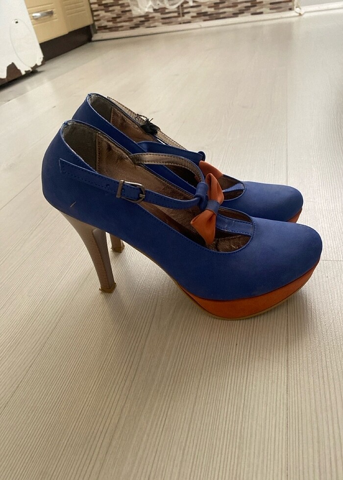 Mavi platformlu ayakkabı - Görsel 2