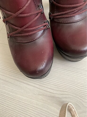 36 Beden bordo Renk Bordo platformlu topuklu ayakkabı