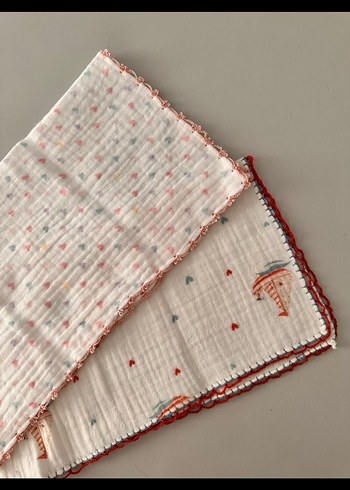 Müslin özel tasarım bebek mendili - Görsel 2