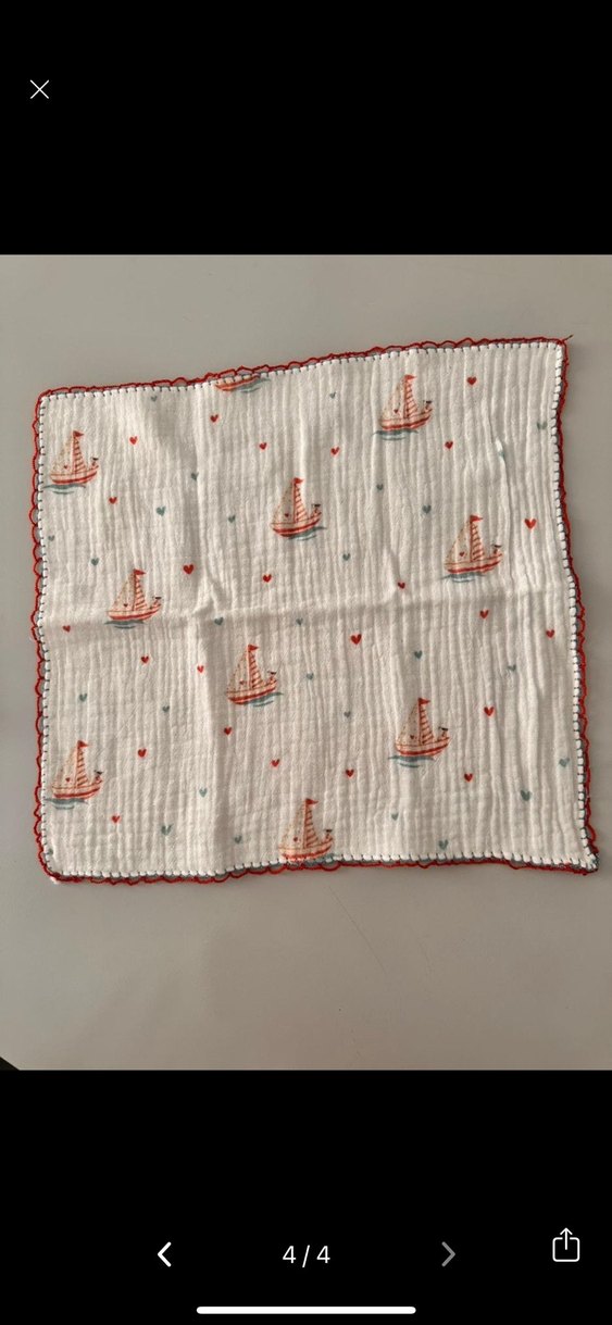 Müslin özel tasarım bebek mendili - Görsel 4