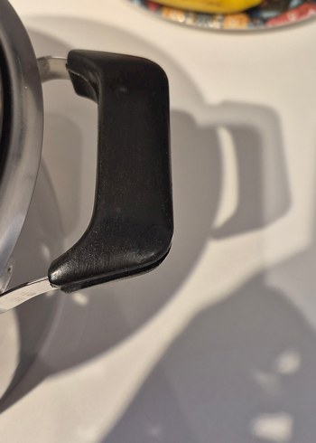 Siyah Kulplu Gri Çelik Tencere büyük boy gerçek çelik 5 lt lik - Görsel 4