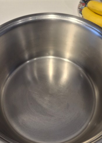 Siyah Kulplu Gri Çelik Tencere büyük boy gerçek çelik 5 lt lik - Görsel 5