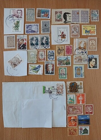 Posta pulları 40 adet ve zarf