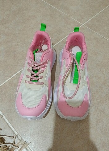 35 Beden pembe Renk Kız çocuk spor ayakkabı 