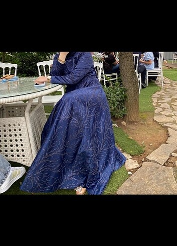 Meliha Hanım Diana Lacivert Elbise 