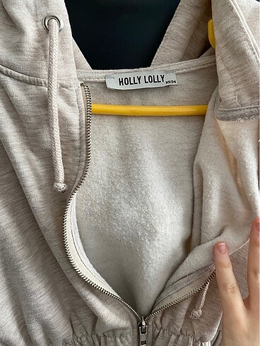 xs Beden Holly lolly kısa fermuarlı hırka crop