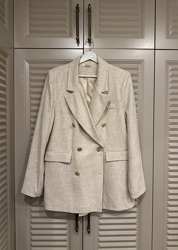 Diğer Ekru Cift Sirali Blazer Ceket
