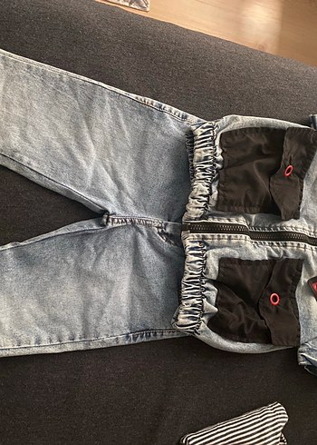 Gri Erkek Denim Street Style Pantolon