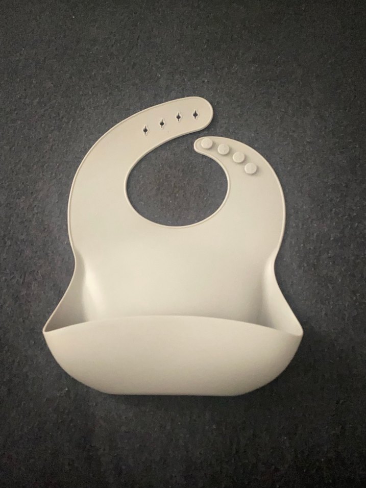 Gri Bebek OiOo Mama Önlüğü Silikon - Görsel 2