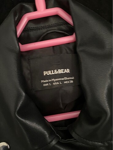 l Beden siyah Renk pull&bear deri ceket