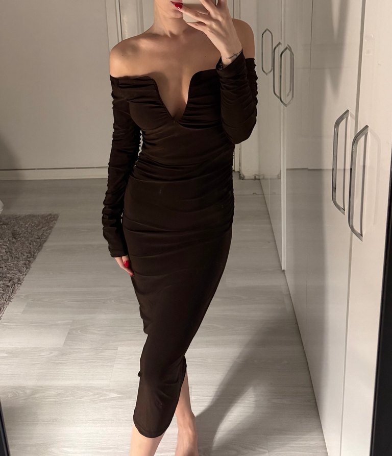 Kalp yaka elbise - Görsel 2