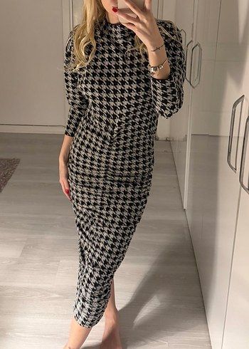 Triko drapeli elbise - Görsel 3