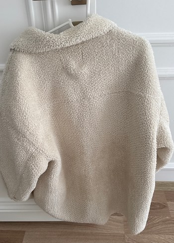 Bej Peluş Mini Kadın Ceket - Görsel 3