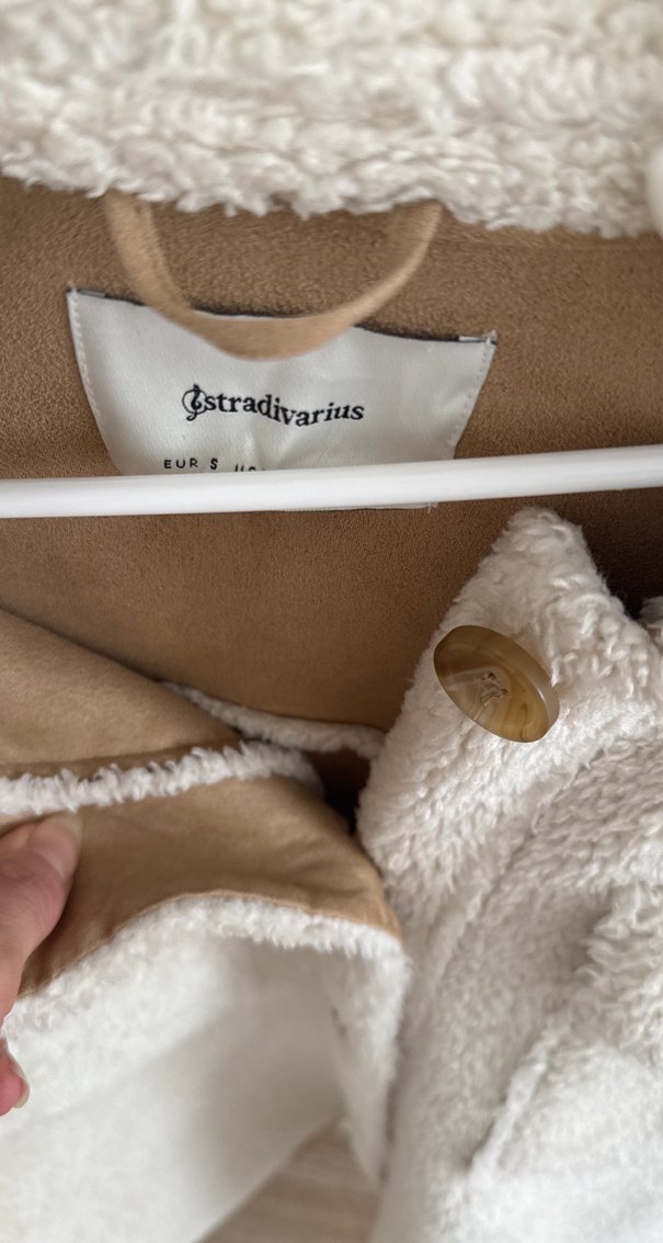 Bej Peluş Mini Kadın Ceket - Görsel 2