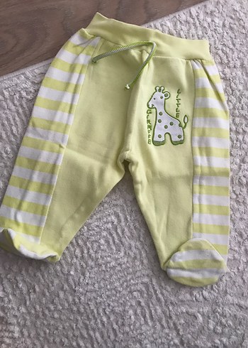 Sarı Çizgili Erkek Bebek Pantolon