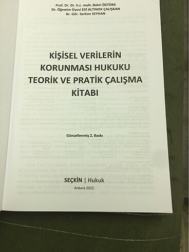  Kişisel verilerin korunması hukuku