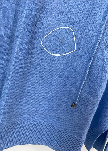 Mavi Kapüşonlu kazak - Görsel 6