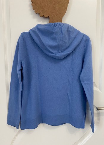 Mavi Kapüşonlu kazak - Görsel 4