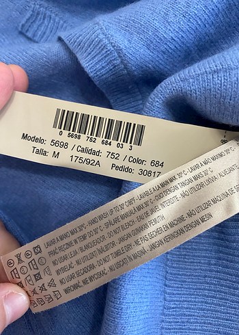 Mavi Kapüşonlu kazak - Görsel 8