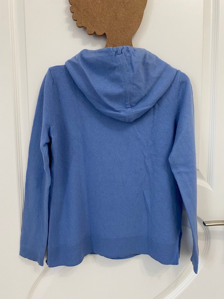 Mavi Kapüşonlu kazak - Görsel 4