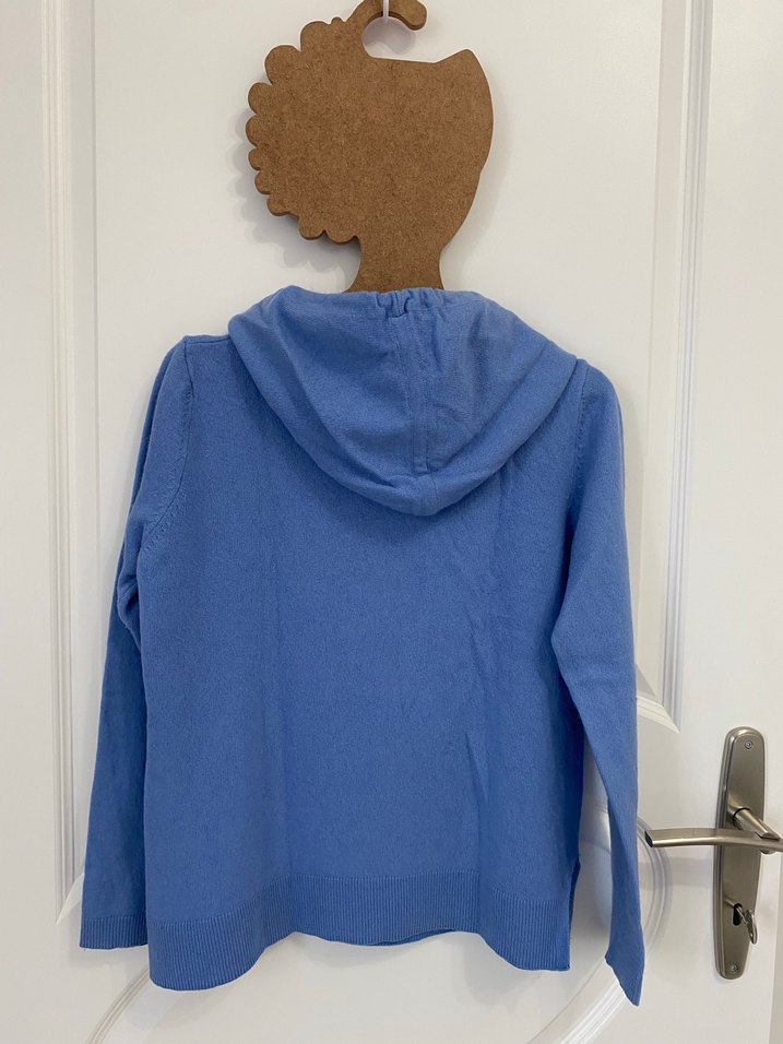 Mavi Kapüşonlu kazak - Görsel 2