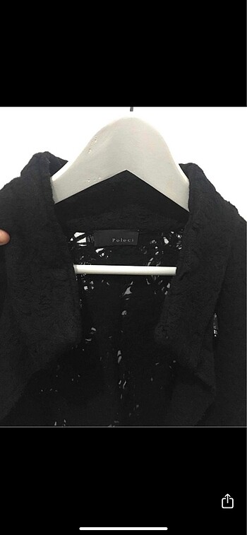 delikli yün pardesü - Görsel 5