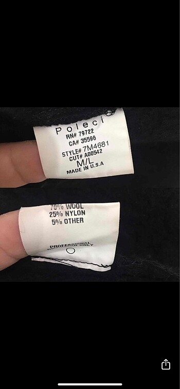 delikli yün pardesü - Görsel 6