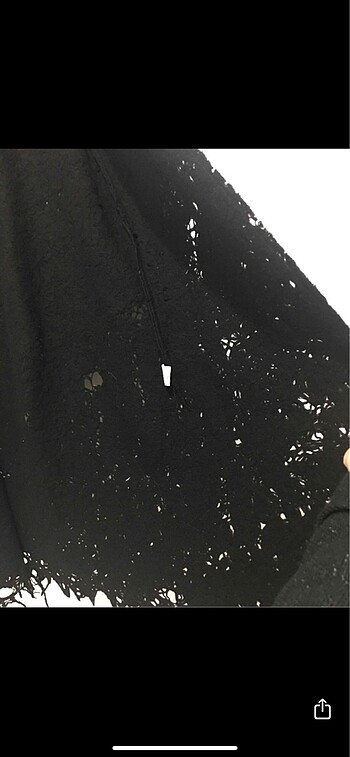 delikli yün pardesü - Görsel 7