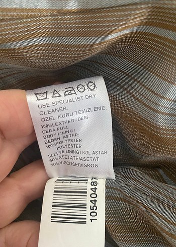 Kahverengi Deri Kemerli Kadın Ceket - Görsel 16