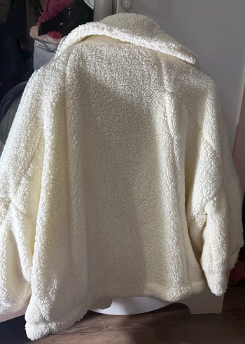 Dilvin Beyaz Düğmeli Midi Kadın Ceket - Görsel 6