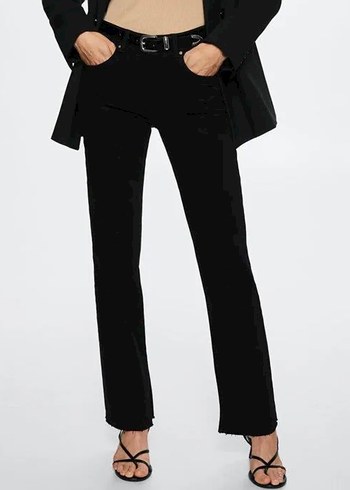 Siyah Mango Pantolon Kot - Görsel 7