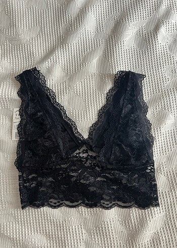 Siyah Dantelli Gotik Bralet - Görsel 2