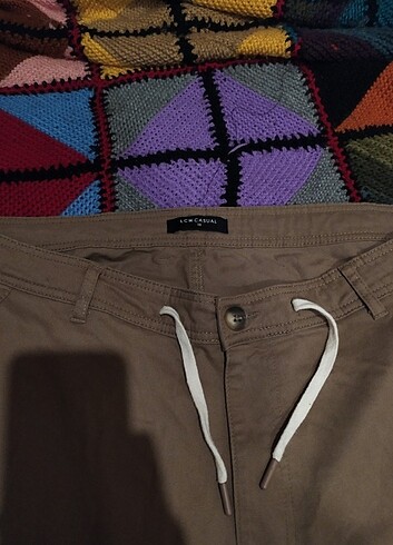 38 Beden kahverengi Renk Kahverengi kargo pantalon