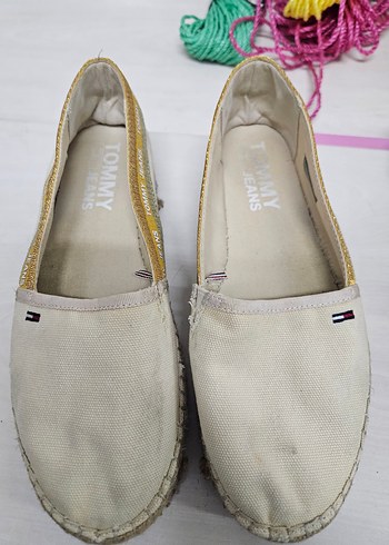 Tommy Hilfiger Bej Kadın Dolgu Topuklu Espadril Ayakkabı - Görsel 4