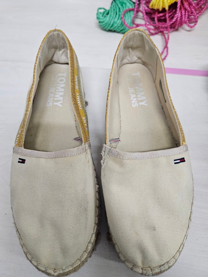 Tommy Hilfiger Bej Kadın Dolgu Topuklu Espadril Ayakkabı - Görsel 4