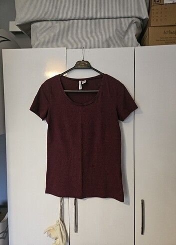 H&M bordo tişört 