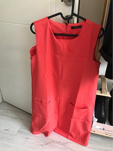 40 Beden Kadın mercan rengi elbise